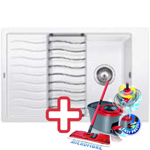 BLANCO Elon XL 6 S drez Silgranit biela 518749 + ZADARMO VILEDA MOP Easy wring BLANCO Elon XL 6 S drez Silgranit biela 518749 + ZADARMO VILEDA MOP Easy wring