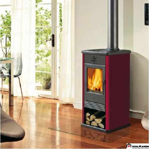 EDILKAMIN BLUES teplovzdušná krbové kachle na drevo bordó 641770 EDILKAMIN BLUES teplovzdušná krbové kachle na drevo bordó 641770