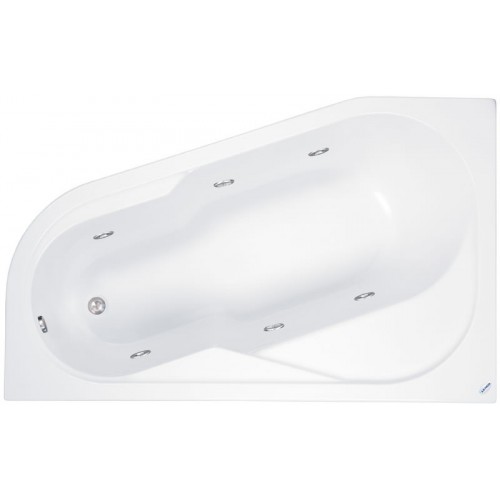 TEIKO Vaňa Bodam L rohová 160 x 100 cm - HTP systém DUO PNEU, ľavá V210160L04T01041