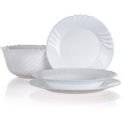 BORMIOLI Ebro Sada tanierov biela, 19 ks 05402404