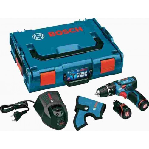 BOSCH GSB 12V-15 Akumulátorový šroubovák s príklepom L-boxx, 06019B6906