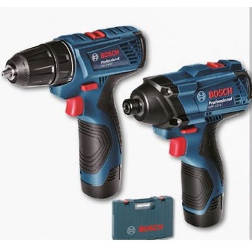 BOSCH GSR 120-LI + GDR 120-LI vŕtací skrutkovač + rázový uťahovák, 06019F0002