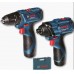 BOSCH GSR 120-LI + GDR 120-LI vŕtací skrutkovač + rázový uťahovák, 06019F0002