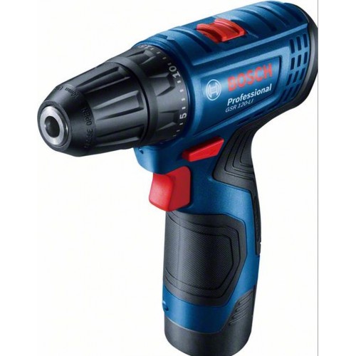 BAZÁRBOSCH GSR 120-LI Aku vŕtací skrutkovač 2x 12V 2.0Ah + 23-dielna sada bitov 06019G8002