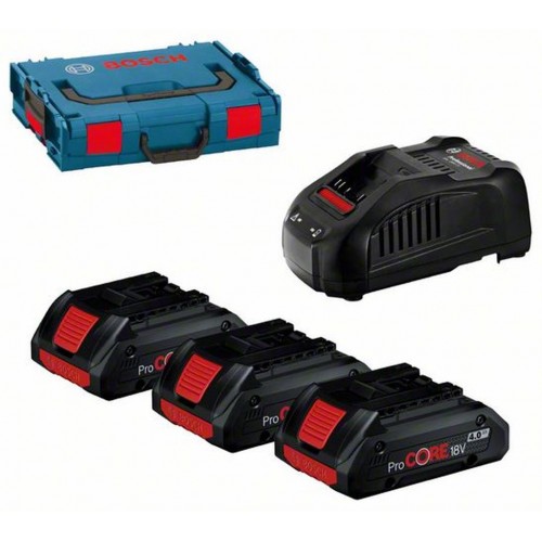 BOSCH 3x ProCORE18V 4.0Ah + GAL 1880 CV Profesionálna sada, L-Boxx 0615990L1R