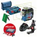 BOSCH GLL 3-80 CG Krížový laser + GSR 12V-15 Aku skrutkovač+príslušenstvo, 06159940L3