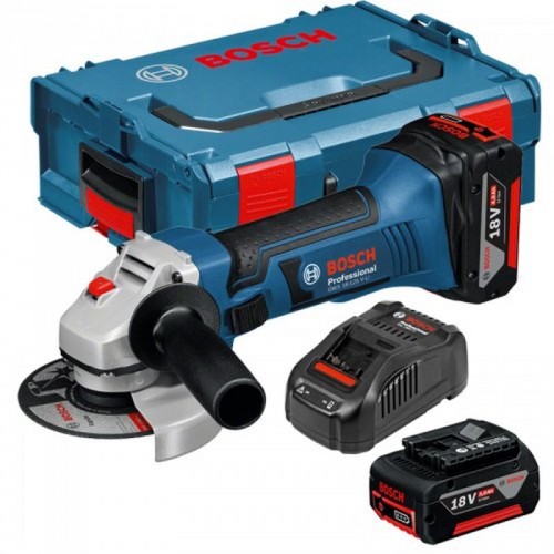 BOSCH GWS 18-125 V-LI Akumulátorová uhlová brúska, 2 x 5,0Ah L-Boxx , 060193A30L