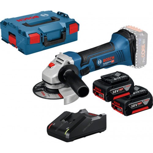 BOSCH GWS 18-125 V-LI Akumulátorová uhlová brúska, 2x 4,0Ah 060193A30Y