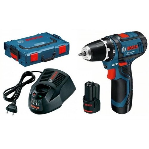 BOSCH GSR 12V-15 Professional aku skrutkovač L-Boxx, 2x2Ah 0.601.868.109