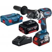 BOSCH GSB 18V-110 C akumulátorový kombinovaný skrutkovač, 2x 5,0Ah 06019G030D