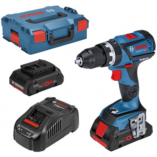 BOSCH GSB 18V-60 C akumulátorový kombinovaný skrutkovač, 2x 4,0Ah 06019G2107