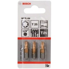 BOSCH Max Grip Skrutkovací bit, T25, 25 mm, 3 ks 2607001693