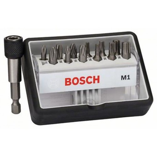 BOSCH Sada skrutkovacích bitov s adaptérom, 13-dielna Robust Line, M Extra-Hard 2607002563