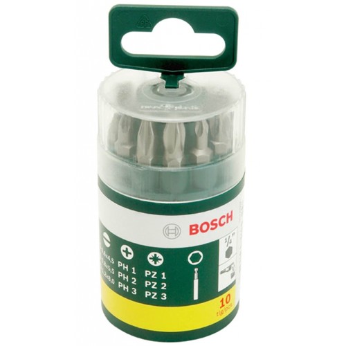BOSCH 10dílná sada skrutkovacích bitov 2607019454