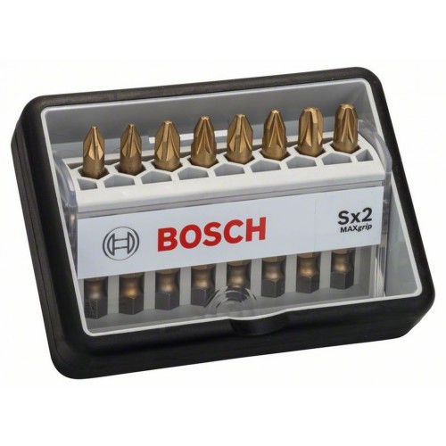 BOSCH 8dielna sada skrutkovacích bitov, Robust Line, Sx Max Grip 2607002571 BOSCH 8dielna sada skrutkovacích bitov, Robust Line, Sx Max Grip 2607002571
