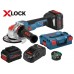 BOSCH GWX 18V-10 SC Professional Aku uhlová brúska 2x 18V 8.0Ah, X-LOCK, 125mm 06017B0401