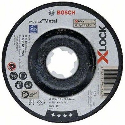 BOSCH X-LOCK Expert for Metal Brúsny kotúč, 115×6×22,23mm 2608619258