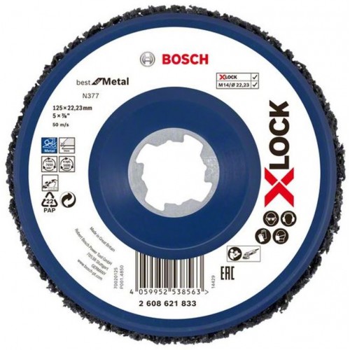 BOSCH X-LOCK N377 Metal Čistiaca kotúč 125x22.23mm, 1ks 2608621833