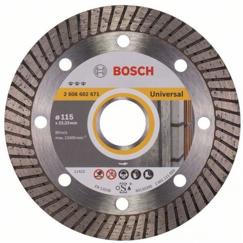 BOSCH Best for Universal Turbo Diamantový deliaci kotúč, 115x22,23x2,2x12mm 2608602671