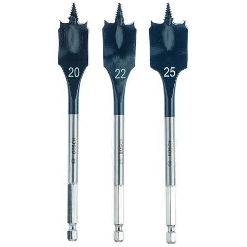 BOSCH Self Cut Speed 3dielna súprava plochých frézovacích vrtákov, 20-25 mm 2608587011