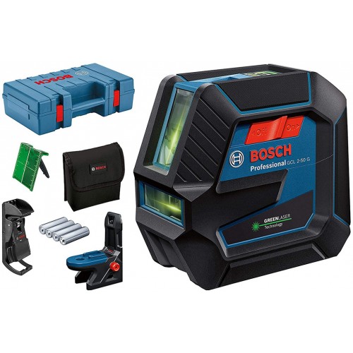 BOSCH GCL 2-50 G Kombinovaný laser, 4x batéria AA, + Kufr 0601066M02