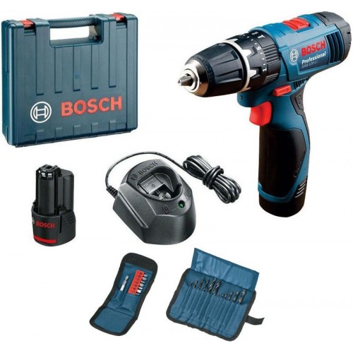 BOSCH GSB 120-Li Aku príklepový skrutkovač + príslušenstvo + kufrík 06019F3007