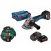 BOSCH GWS 18V-10 SC Akumulátorová uhlová brúska, 2x 5,0Ah 06019G340D