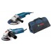 BOSCH GWS 24-230 HPM Uhlová brúska + GWS 9-125 S Uhlová brúska + taška 0615990K47