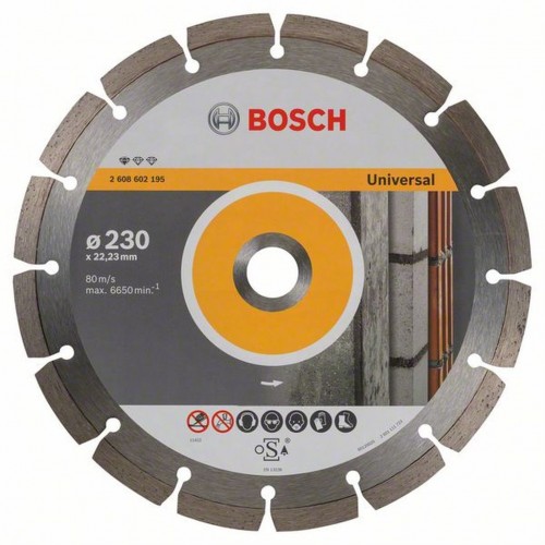 BOSCH Diamantový rezací kotúč Standard for Universal, 230 mm, 2608602195