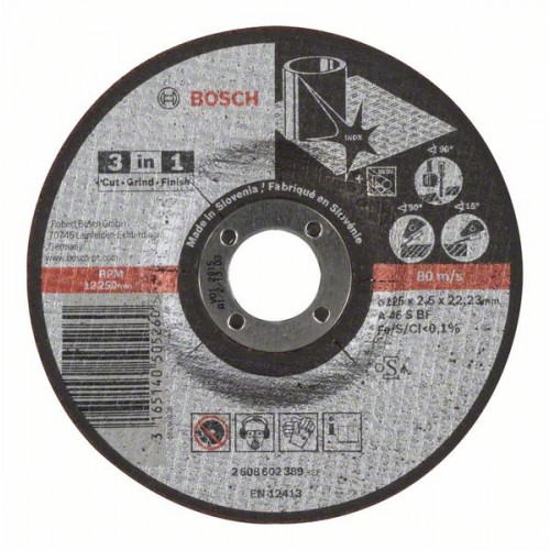 BOSCH DeliacI kotúč 3 v 1 125x22,23mm, 2608602389