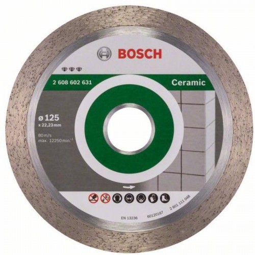BOSCH Best for Ceramic Diamantový deliaci kotúč, 125 x 22,23 x 1,8 x 10 mm 2608602631