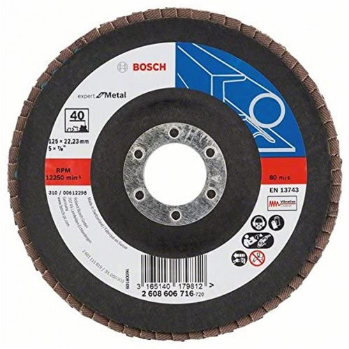 BOSCH Expert for Metal Lamelový brúsny kotúč X551, 125x22,23mm, 40, 2608606716