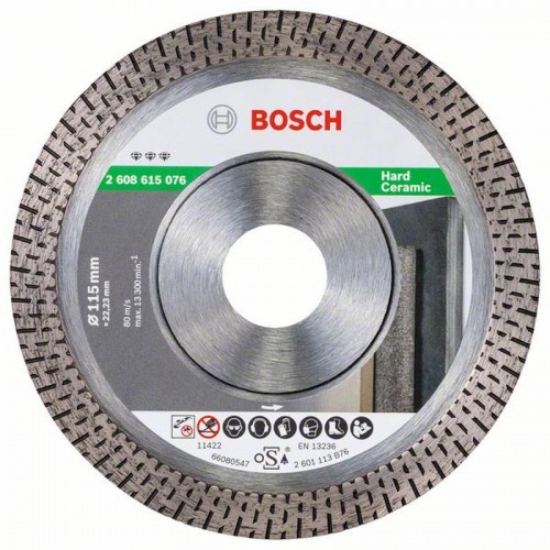 BOSCH Diamantový deliaci kotúč Best for Hard Ceramic, 115 mm, 2608615076
