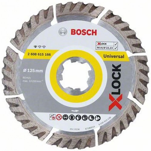 Bosch X-LOCK Standard for Universal Diamantový kotúč, 125 × 22,23 × 2 × 10mm 2608615166