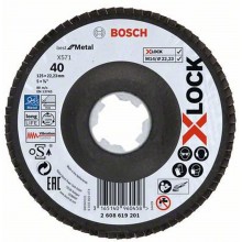 BOSCH X-LOCK Best for Metal Lamelový brúsny kotúč X571, 125x22,23mm, G40 2608619201