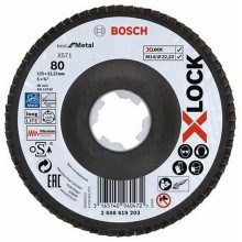 BOSCH X-LOCK Best for Metal Lamelový brúsny kotúč X571, 125x22,23mm, G80 2608619203
