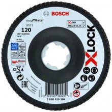 BOSCH X-LOCK Best for Metal Lamelový brúsny kotúč X571, 125x22,23mm, G120, 2608619204