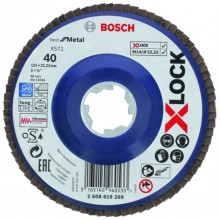 BOSCH X-LOCK Best for Metal Lamelový brúsny kotúč X571, 125x22,23mm, G40 2608619209