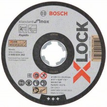 BOSCH X-LOCK Standard for Inox Plochý rezný kotúč, 125 × 1 × 22,23 mm 2608619262