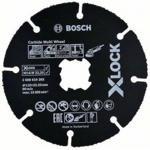 Bosch X-LOCK Carbide Multi Wheel Viacúčelový rezný kotúč systému 115mm 2608619283