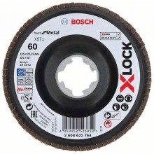 BOSCH X-LOCK Best for Metal Lamelový brúsny kotúč X571, 115x22,23mm, G120, 2608621766