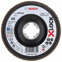 BOSCH X-LOCK Best for Metal Lamelový brúsny kotúč X571, 115x22,23mm, G120, 2608621766