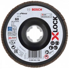 BOSCH X-LOCK Best for Metal Lamelový brúsny kotúč X571, 125x22,23mm, G80, 2608621769