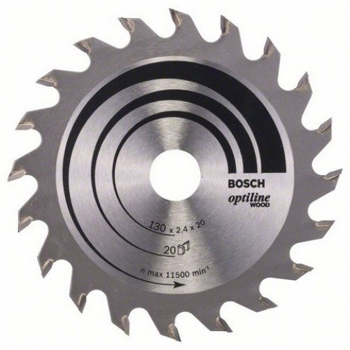 BOSCH Pílový kotúč Optiline Wood, 130x2,4 / 1,4 mm 2608640582