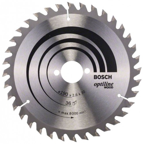 BOSCH Optiline Wood Pílový kotúč, 190x2,6/1,6 mm, 2608640616