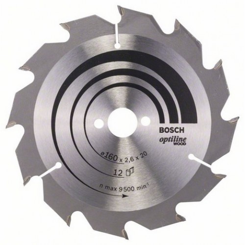 BOSCH Pílový kotúč Optiline Wood, 160x2,6 / 1,6 mm 2608641173