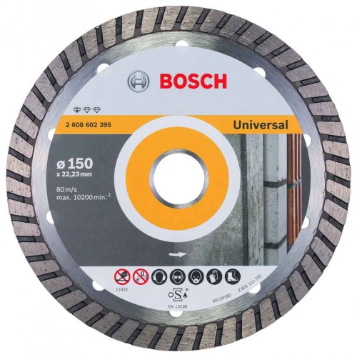 BOSCH Diamantový rezací kotúč Standard for Universal Turbo, 150mm 2608602395