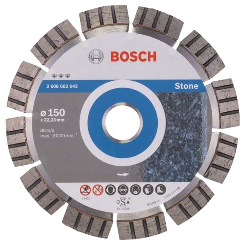 BOSCH Diamantový deliaci kotúč Best for Stone, 150mm 2608602643