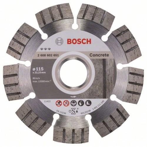 BOSCH Diamantový deliaci kotúč Best for Concrete, 115 mm 2608602651