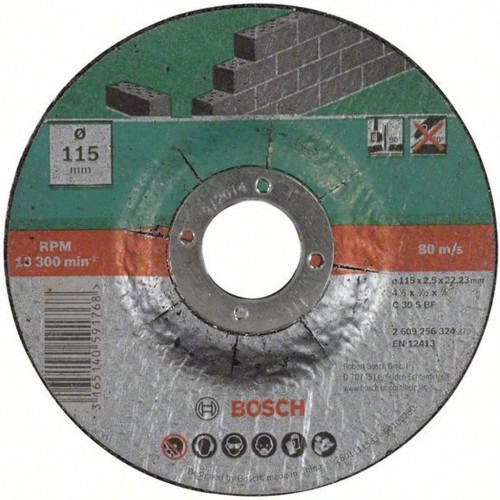 BOSCH Deliaci kotúč lomený 115x2,5 mm, kameň 2.609.256.324